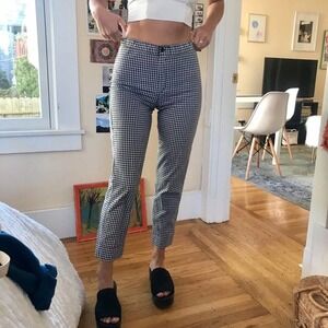 BRANDY MELVILLE. Black & White Gingham Tilden pants